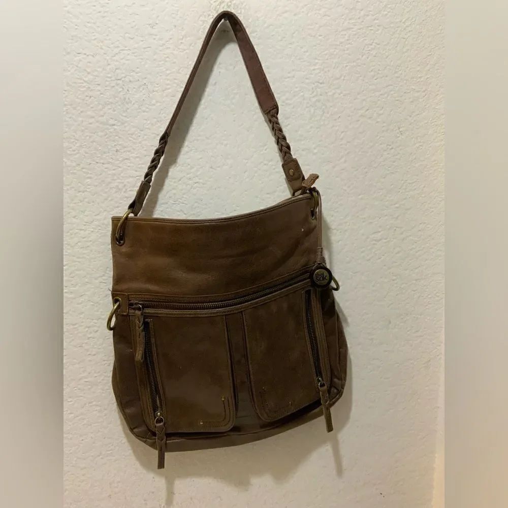 “The Sak” satchel/ crossbody brown adjustable strap